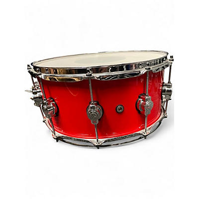 Used DW 7X14 Design Series Snare Candy Apple Red Drum