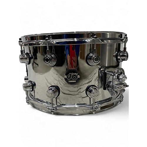 Used DW 8X14 Performance Series Steel Snare Drum Chrome Chrome 18