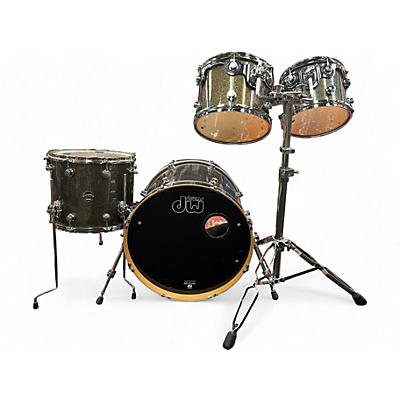 Used DW Performance Series Pewter Sparkle Drum Kit