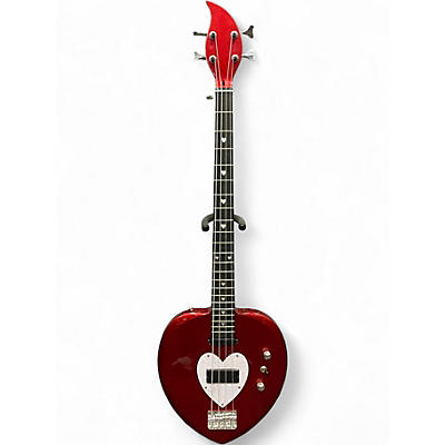 Used Daisy Rock Heart Breaker Red Electric Bass Guitar