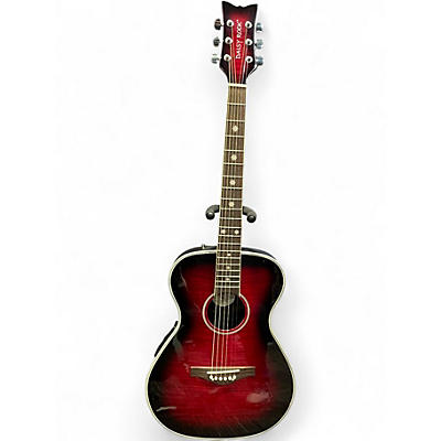 Used Daisy Rock Pixie Concert 6222 Candy Red Burst Acoustic Electric Guitar