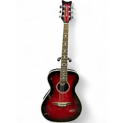 Used Daisy Rock Pixie Concert 6222 Candy Red Burst Acoustic Electric Guitar