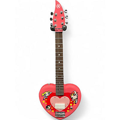 Used Daisy Rock Powerpuff Girls Heartbreaker Pink Solid Body Electric Guitar