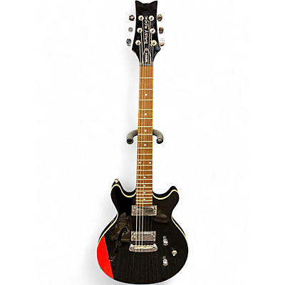 Used Daisy Rock Retro H Black and Red Hollow Body Electric Guitar