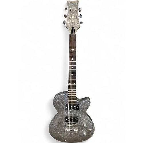 Used Daisy Rock Rock Candy Silver Sparkle Electric Bass Guitar Silver Sparkle