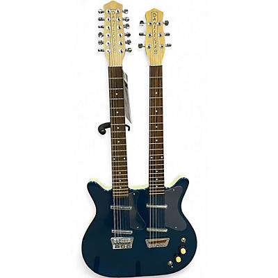 Used Danelectro 12/6 Doubleneck Blue Hollow Body Electric Guitar