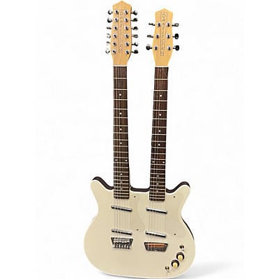 Used Danelectro 12/6 Doubleneck WHITE Hollow Body Electric Guitar