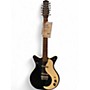 Used Danelectro 12SDC 12-String Black and White Solid Body Electric Guitar Black and White