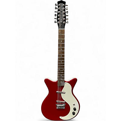 Used Danelectro 12SDC 12-String Metallic Red Solid Body Electric Guitar