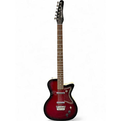 Used Danelectro 56' BARITONE RED BURST Solid Body Electric Guitar RED BURST