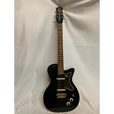 Used Danelectro 56 Single Cut Black And White Hollow Body Electric Guitar