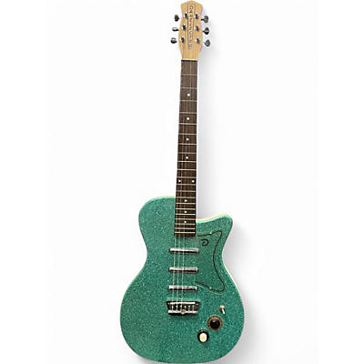 Used Danelectro '56 U-3 Reissue Turquoise Sparkle  Solid Body Electric Guitar