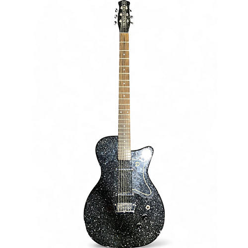 Used Danelectro 56 baritone 6 string black with silver flecks Baritone Guitars black with silver flecks