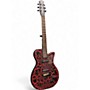 Used Danelectro 56U2 Red Crackle Lava Solid Body Electric Guitar Red Crackle Lava
