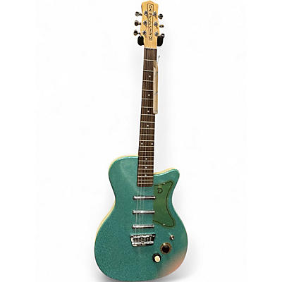 Used Danelectro 57 GREEN SPARKEL Solid Body Electric Guitar