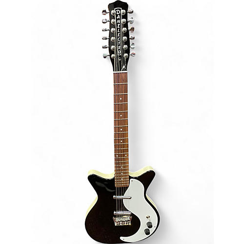 Danelectro Used Danelectro 59 12 Black and White Solid Body Electric Guitar Black and White