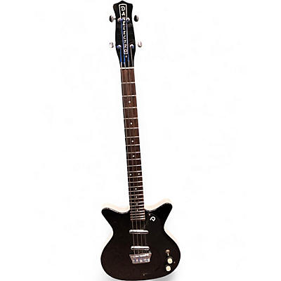 Used Danelectro '59 DC Doublecut Shorthorn Short Scale 4-String Black Electric Bass Guitar
