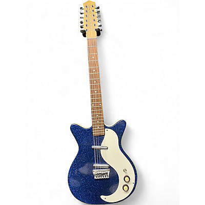 Used Danelectro 59 DC12 Metallic Blue Solid Body Electric Guitar