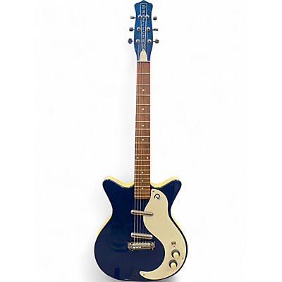 Used Danelectro 59 MOD NOS + DEEP BLUE METAL FLAKE SPARKLE Hollow Body Electric Guitar
