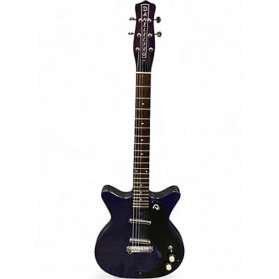 Used Danelectro 59 NOS+ BLACKOUT Purple Sparkle Solid Body Electric Guitar
