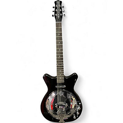 Used Danelectro '59 Resonator Black Acoustic Electric Guitar