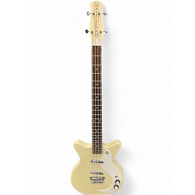 Used Danelectro 59DC Antique White Electric Bass Guitar