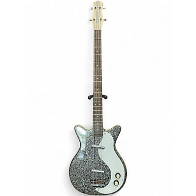 Used Danelectro 59DC Gold Sparkle Electric Bass Guitar