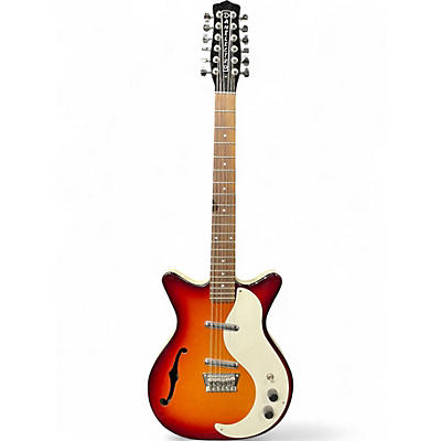 Used Danelectro 59M 12 String Sunburst  Hollow Body Electric Guitar