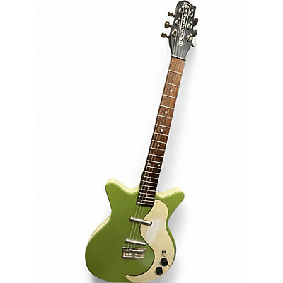 Used Danelectro 59M NOS+ GREEN Solid Body Electric Guitar