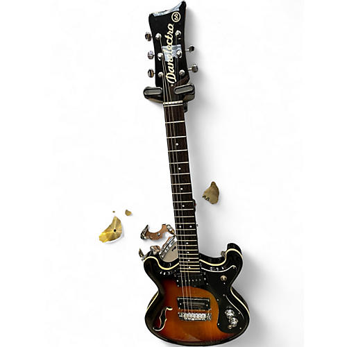 Used Danelectro 66 2 Tone Sunburst Hollow Body Electric Guitar 2 Tone Sunburst
