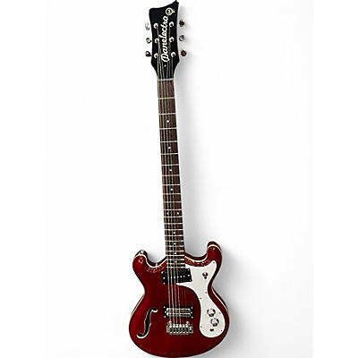 Used Danelectro 66BT Wine Red Baritone Guitars