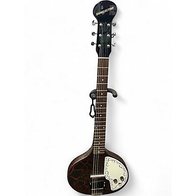 Used Danelectro BABY SITAR RED CRACKLE Flat Red Solid Body Electric Guitar