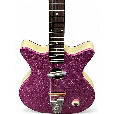 Used Danelectro Convertible Atomic Pink Acoustic Electric Guitar