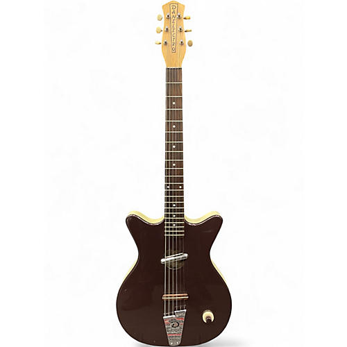 Used Danelectro Convertible Maroon Acoustic Electric Guitar Maroon