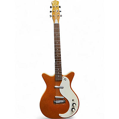 Used Danelectro D59M Orange Sparkle Solid Body Electric Guitar