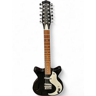 Used Danelectro D59V12 Black Hollow Body Electric Guitar