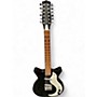 Used Danelectro D59V12 Black Hollow Body Electric Guitar Black