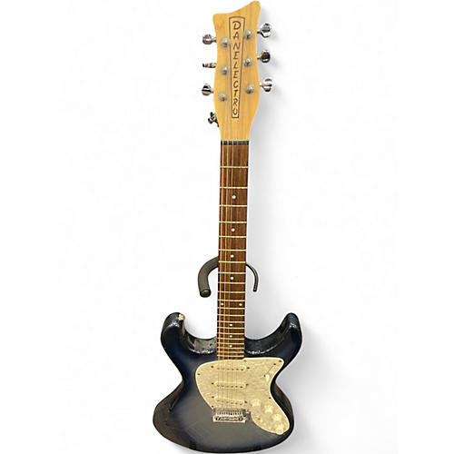 Used Danelectro DANOBLASTER BLUE SPARKLE Solid Body Electric Guitar BLUE SPARKLE