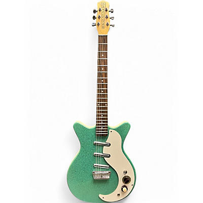 Used Danelectro DC3 Green Sparkle Solid Body Electric Guitar