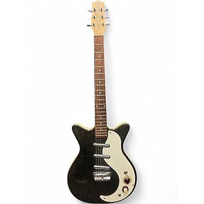 Used Danelectro DC3 black sparkle Solid Body Electric Guitar
