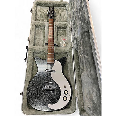 Used Danelectro DC59 black sparkle Solid Body Electric Guitar
