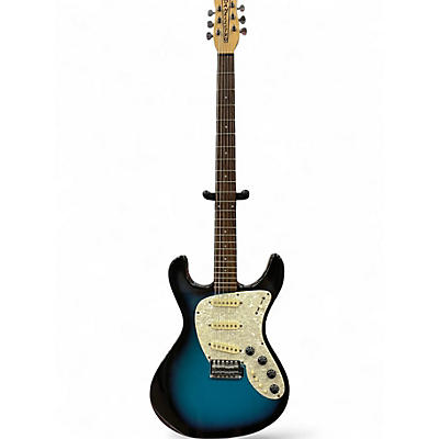 Used Danelectro Danoblaster Baritone Blue Burst Solid Body Electric Guitar