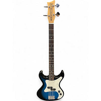 Used Danelectro Danoblaster Rumor Blue Sparkle Electric Bass Guitar