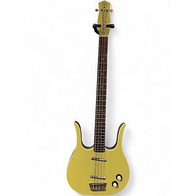 Used Danelectro Dead-On 58 Longhorn DADDY-O YELLOW Electric Bass Guitar