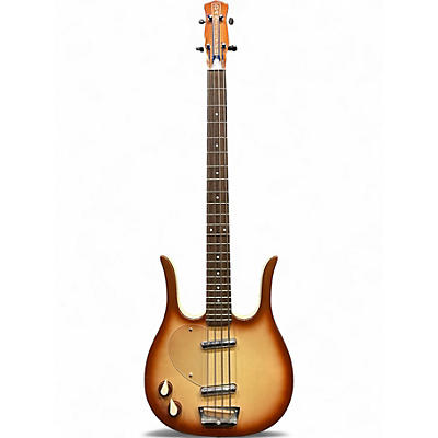Used Danelectro Dead-On 58 Longhorn LH 2 Color Sunburst Electric Bass Guitar