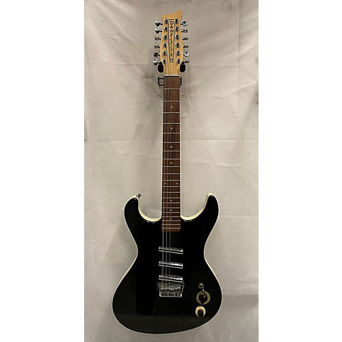 Used Danelectro Hodad 12 string Black Sparkle Solid Body Electric Guitar Black Sparkle