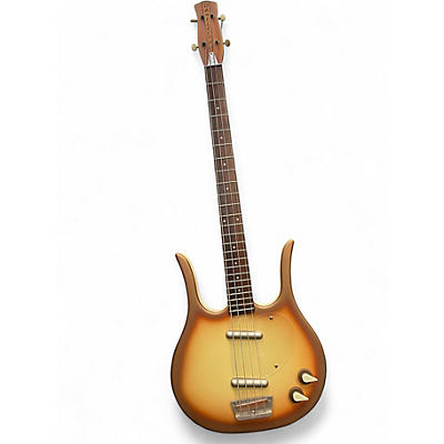 Used Danelectro Long Horn Sunburst Electric Bass Guitar