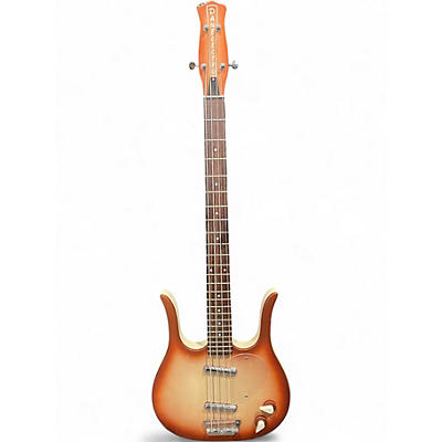 Used Danelectro Longhorn 2 Tone Sunburst Electric Bass Guitar