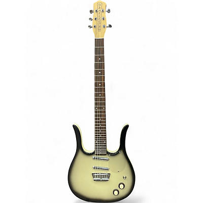 Used Danelectro Longhorn 31 fret Silver to black  Solid Body Electric Guitar