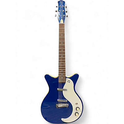 Used Danelectro NOS+ Electron Blue Metallic Solid Body Electric Guitar